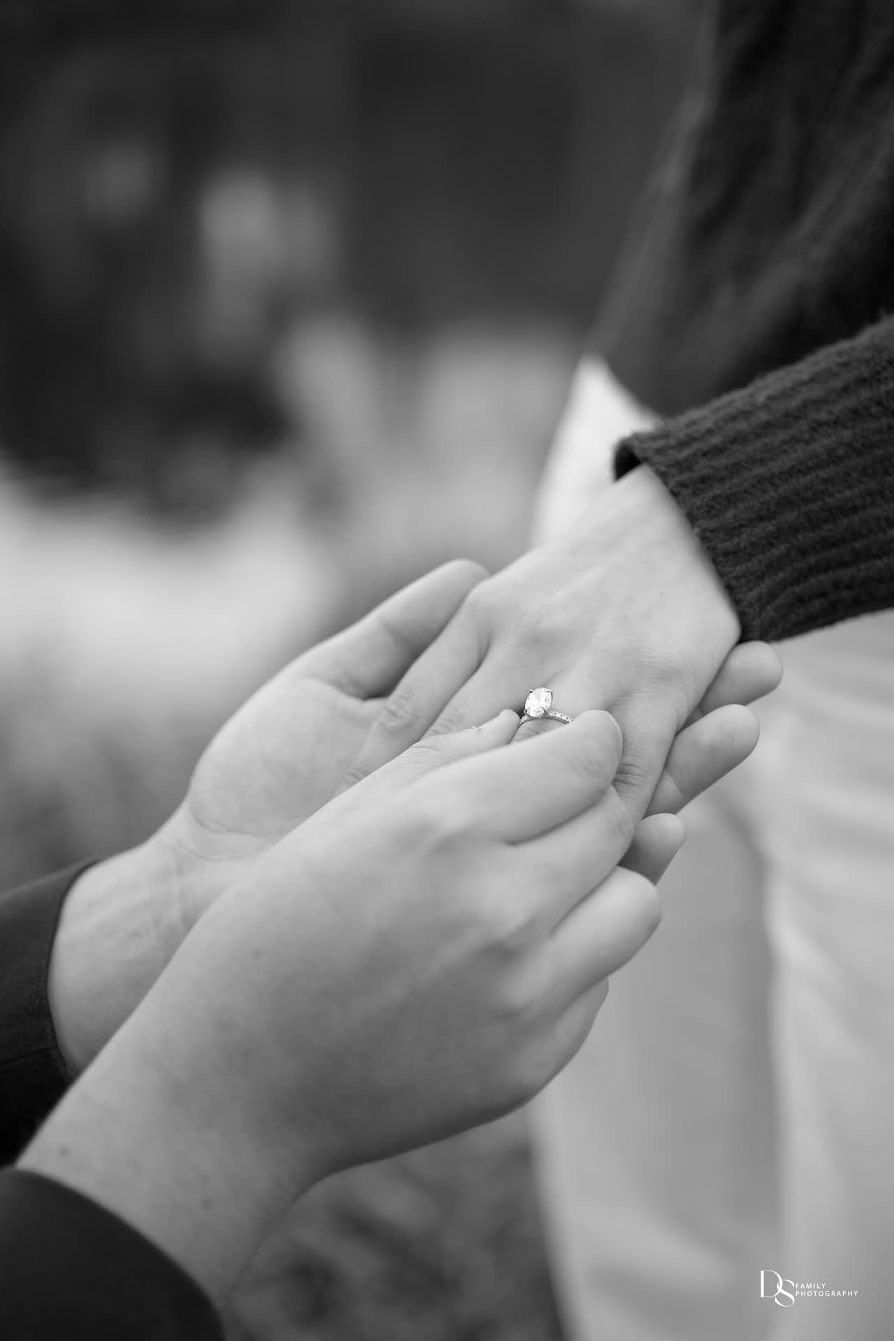Playful laughter during engagement portraits